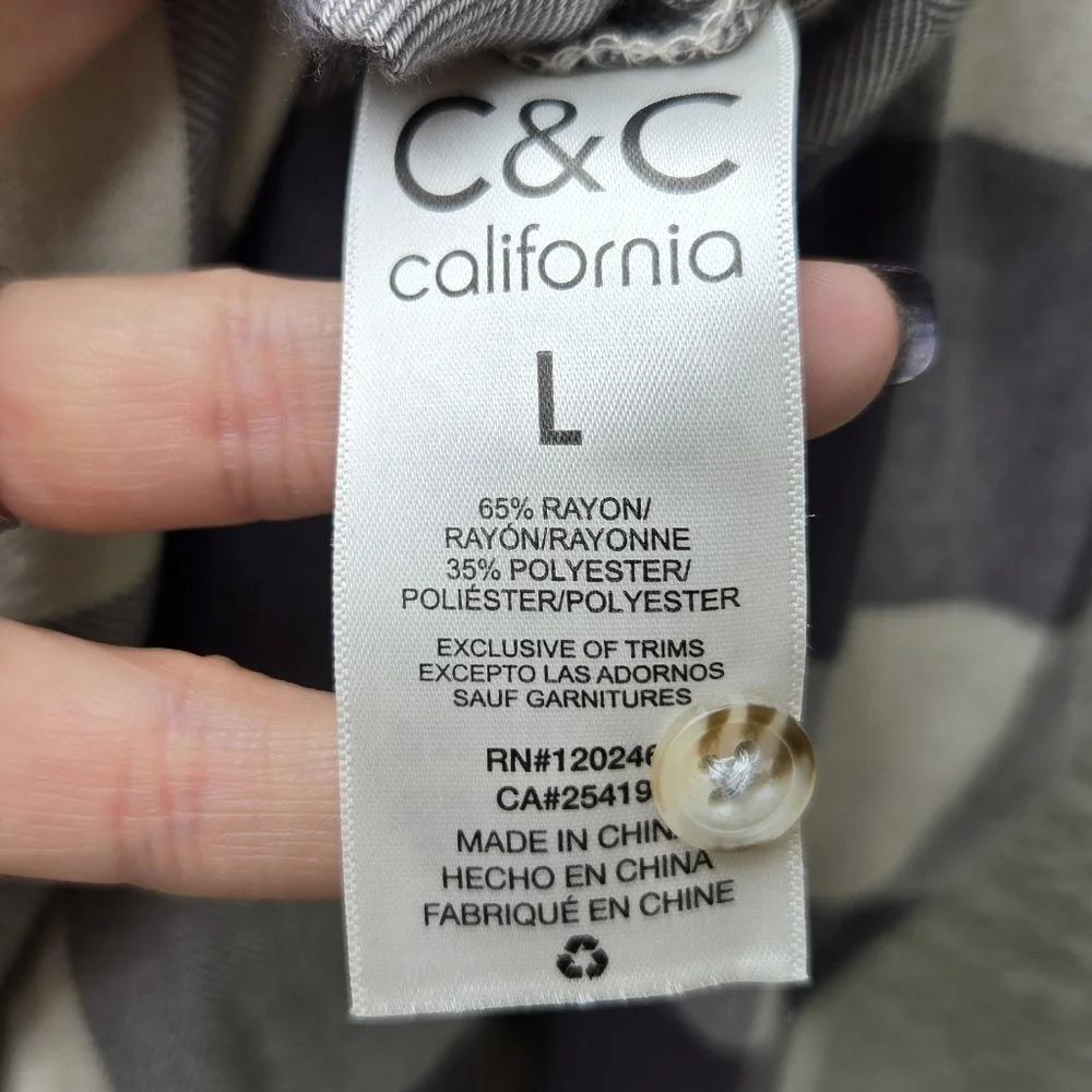 C&C California Grey Flannel Shirt - Picture 8 of 9